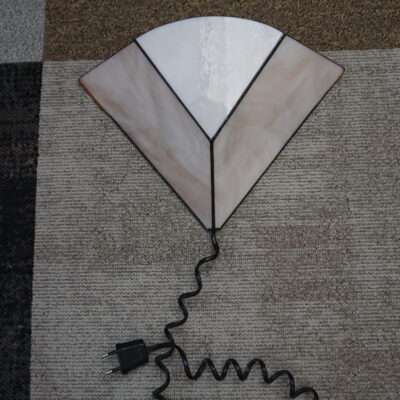 Vintage Tiffany Wandlamp Geometrisch glas in lood